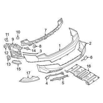 BMW OE - Rear Bumper - Bumper & Components (Bumper Cover & Components), (xDrive50)