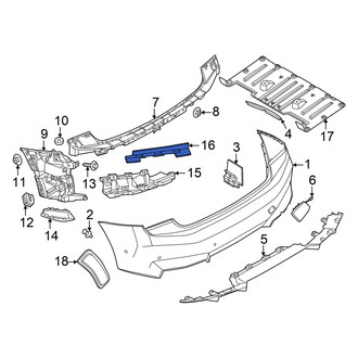 BMW OE - Bumper Cover Support Rail Bracket