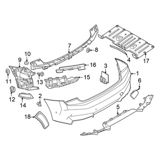 BMW OE - Rear Bumper - Bumper & Components (Bumper Cover & Components), (xDrive45 / xDrive60)