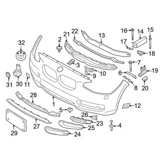 BMW OE - Front Bumper & Grille - Bumper & Components (W/O M Package)