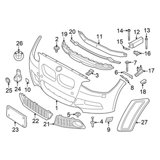 BMW OE - Front Bumper & Grille - Bumper & Components (With M Package)
