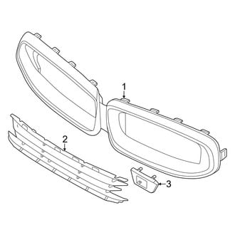 BMW OE - Front Bumper & Grille - Grille & Components (W/O M Sport Package)