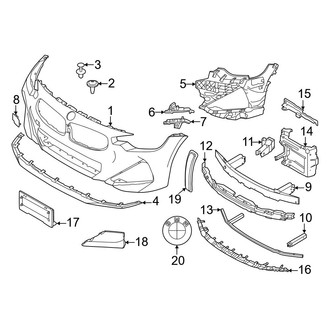 BMW OE - Front Bumper & Grille - Bumper & Components (With M Sport Package)