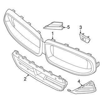 BMW OE - Front Bumper & Grille - Grille & Components (With M Sport Package)