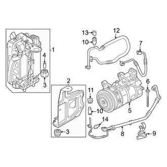 BMW OE - Air Conditioner & Heater - Condenser, Compressor & Lines (3.0L)