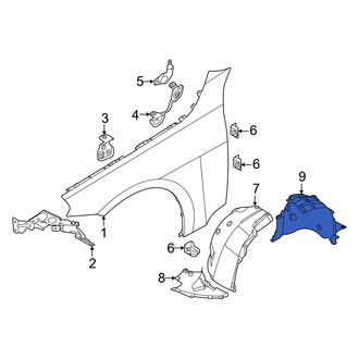 BMW OE - Front Left Rearward Fender Splash Shield