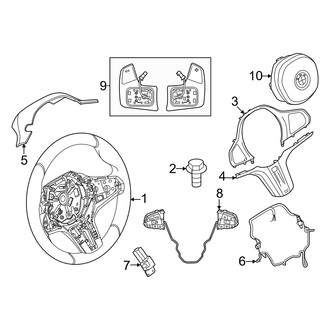 BMW OE - Steering Wheel & Trim (With M Sport Wheel, W/O Alcantara), (Base Automatic Tr)