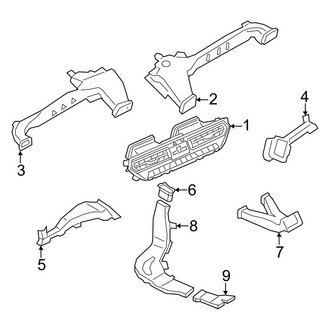 BMW OE - Instrument Panel - Ducts (Base)