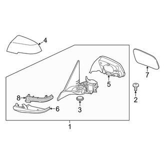BMW OE - Door - Outside Mirrors (With High Gloss Line)