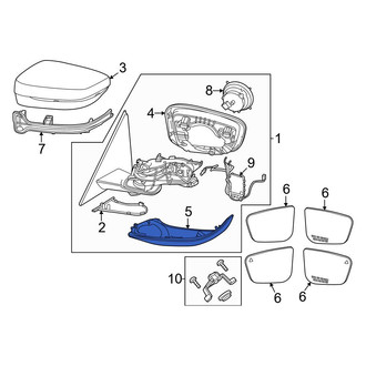 BMW OE - Front Left Lower Door Mirror Housing