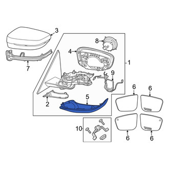 BMW OE - Front Right Upper Door Mirror Cover