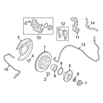 BMW OE - Rear Suspension - Brake Components (W/O M Sport Brake)