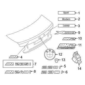 BMW OE - Trunk Lid - Exterior Trim (Coupe)