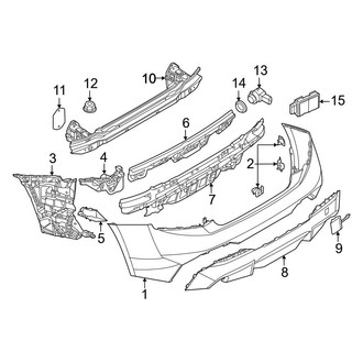 BMW OE - Rear Bumper - Bumper & Components (W/O M Sport Package)