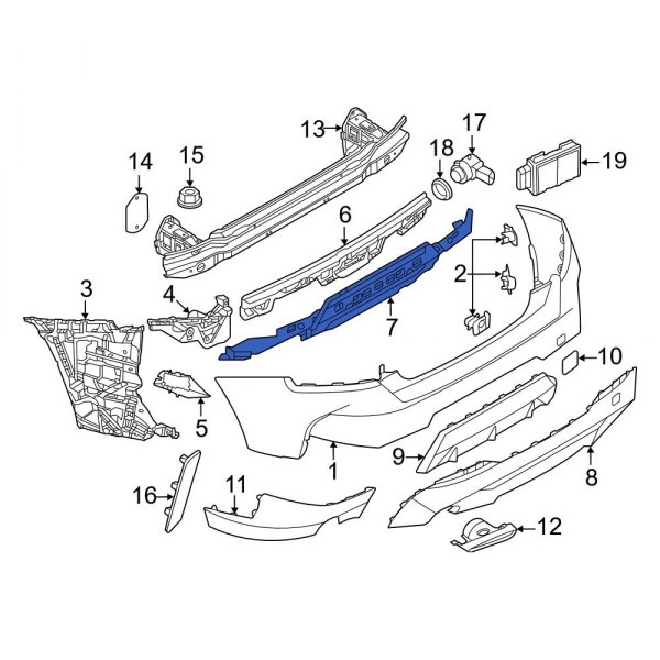 Bumper Cover Support Rail