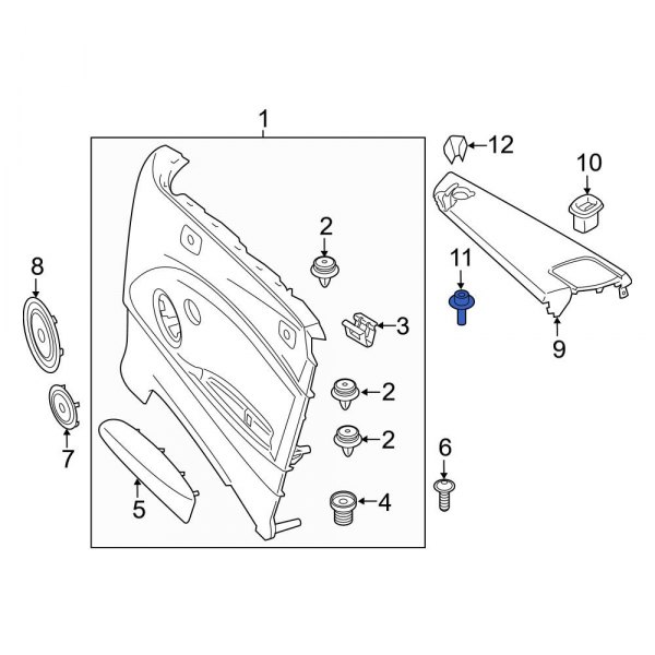 Quarter Panel Trim Panel Screw