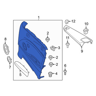 BMW OE - Rear Left Interior Quarter Panel Trim Panel