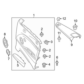 BMW OE - Quarter Panel - Interior Trim (Convertible)