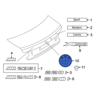 BMW OE - Rear Deck Lid Emblem