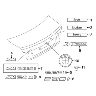BMW OE - Trunk Lid - Exterior Trim (Convertible)