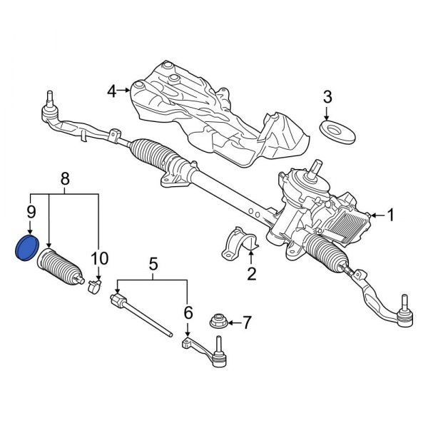 Rack and Pinion Bellows Clamp