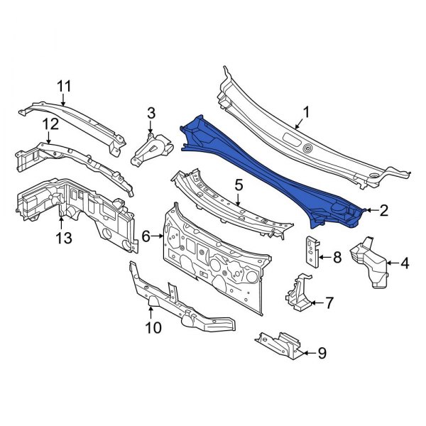 Cowl Grille Panel