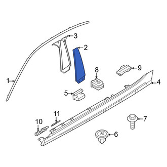 BMW OE - Left Body B-Pillar Molding