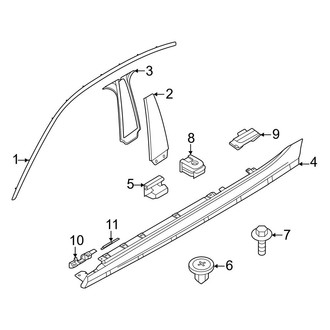 BMW OE - Pillars, Rocker & Floor - Exterior Trim (W/O M Type)