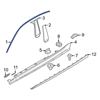 BMW OE - Left Roof Drip Molding