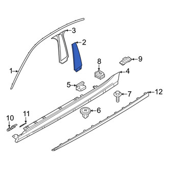 BMW OE - Right Body B-Pillar Molding