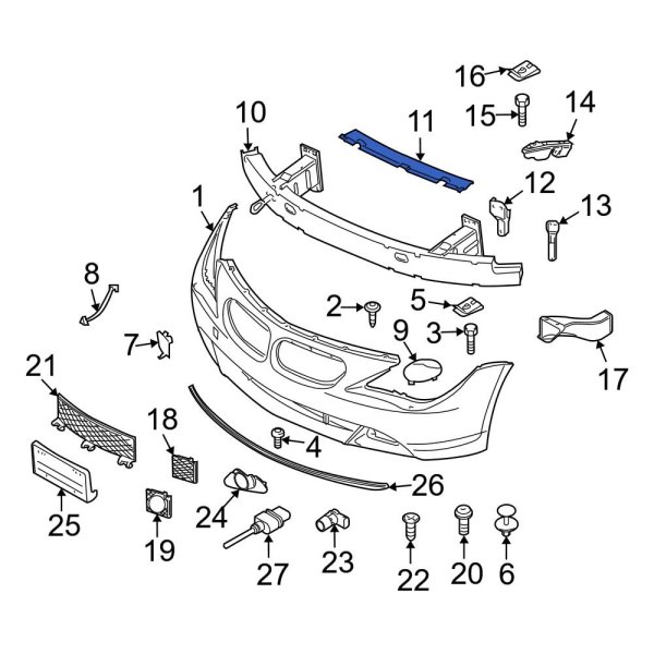 Bumper Cover Reinforcement Beam