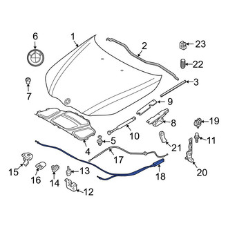BMW OE - Front Hood Release Cable