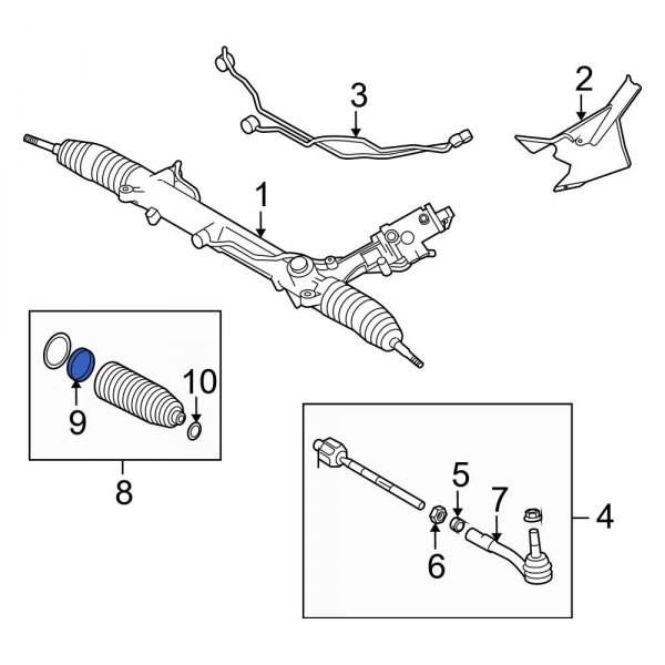 Rack and Pinion Bellows Clamp