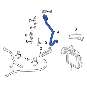 BMW OE - Front Washer Fluid Reservoir Filler Pipe