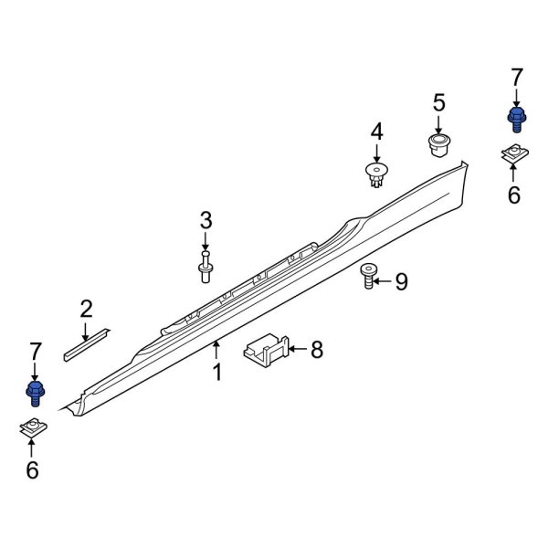 Rocker Panel Molding Screw