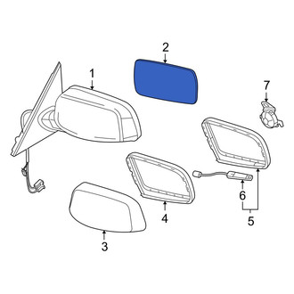 BMW OE - Front Left Door Mirror Glass
