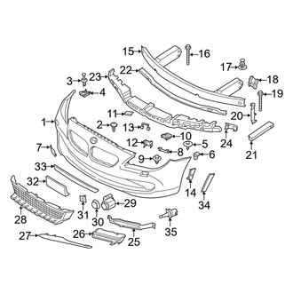 BMW OE - Front Bumper - Bumper & Components (W/O M Package)