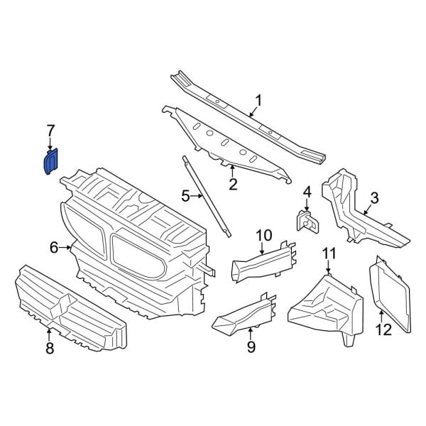 Bmw Oe 51647237494 - Front Right Radiator Support Baffle