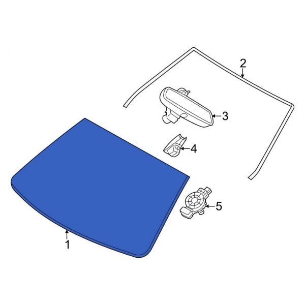 BMW OE 51317280749 Front Windshield Glass