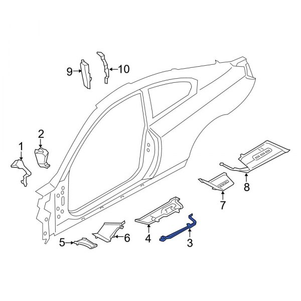 Body A-Pillar Baffle Plate