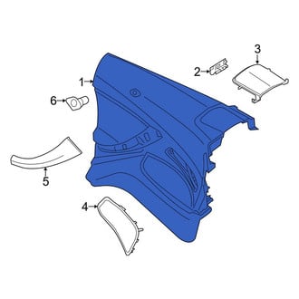 BMW OE - Rear Left Interior Quarter Panel Trim Panel