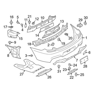 BMW OE - Rear Bumper - Bumper & Components (Convertible)