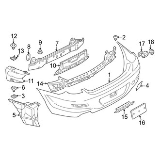 BMW OE - Rear Bumper - Bumper & Components (W/O M Package)