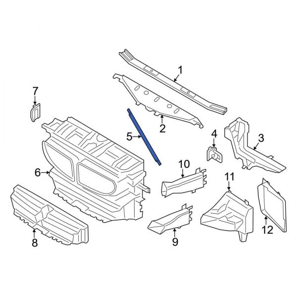 BMW OE 51647187095 - Radiator Support Panel Brace