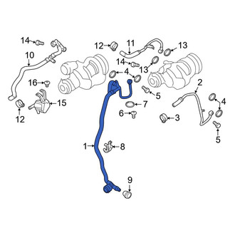 BMW OE - Right Turbocharger Coolant Line