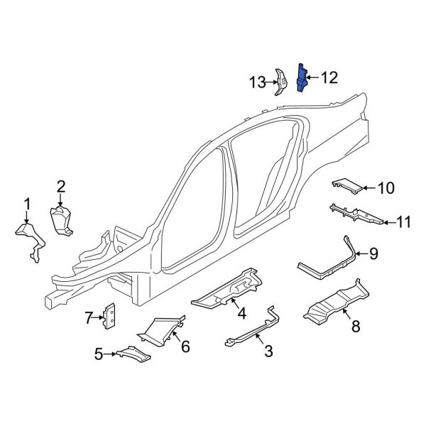 Body C-Pillar Baffle Plate