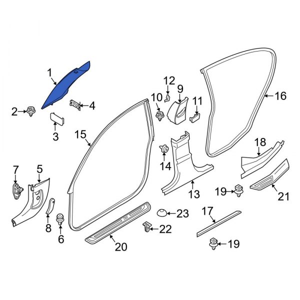 Body A-Pillar Trim Panel