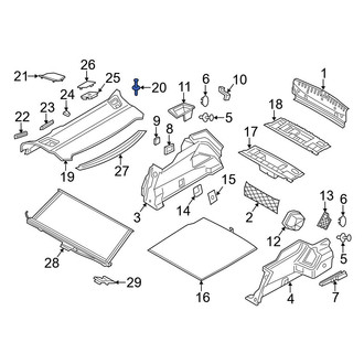 BMW OE - Package Tray Trim Rivet