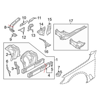 BMW OE - Fender - Inner Structure & Rails
