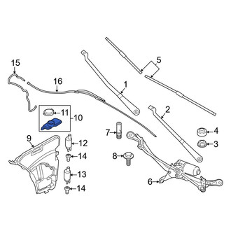 BMW OE - Front Washer Fluid Reservoir Filler Pipe